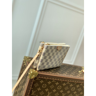 Louis Vuitton M80084 Pochette Double Zip Bag -20*12.5*3CM