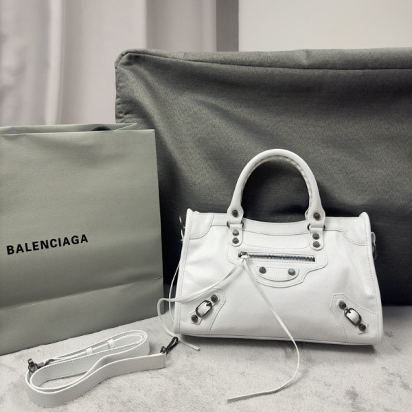 Balenciag Women’s Le City Bag in Optic White-30*20*11CM