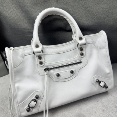 Balenciag Women’s Le City Bag in Optic White-30*20*11CM