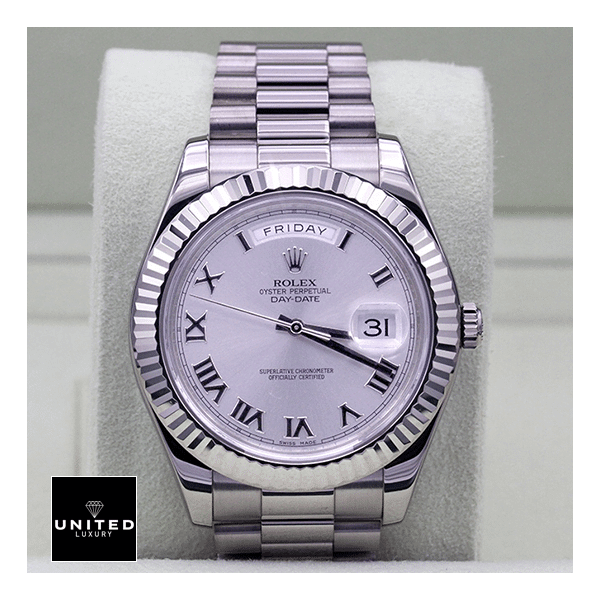 Rolex Day-Date 218239-0041 V6 White Roman Dial Replica