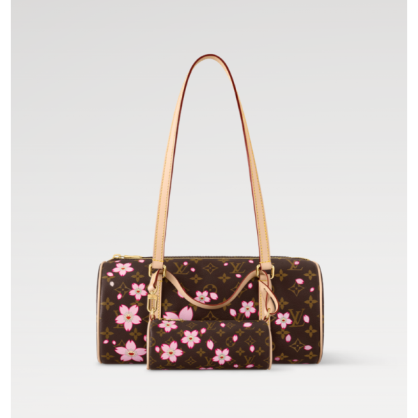 LOUIS VUITTON MURAKAMI LV X TAKASHI MURAKAMI PAPILLON CHERRY BLOSSOM M13097 (27*13*11cm)