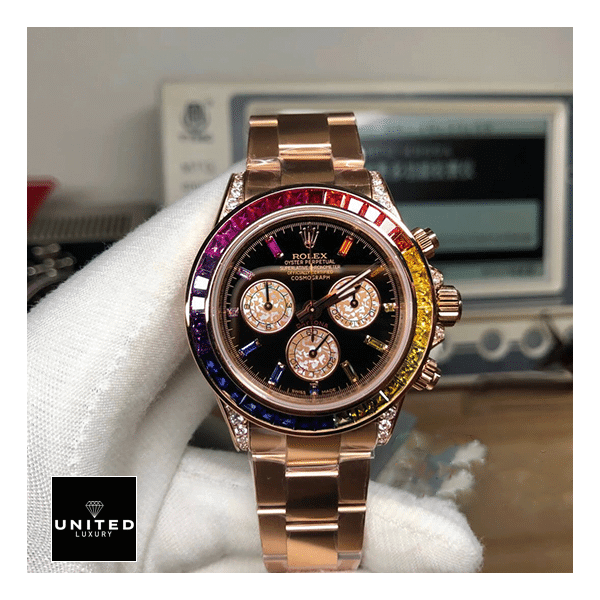 Rolex Daytona Cosmograph 116519 Rainbow & Black Dial Replica
